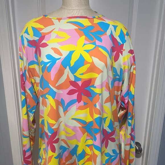 Lands End UPF 50 Rash Guard Swim Tunic Size 2X - Picture 3 of 9